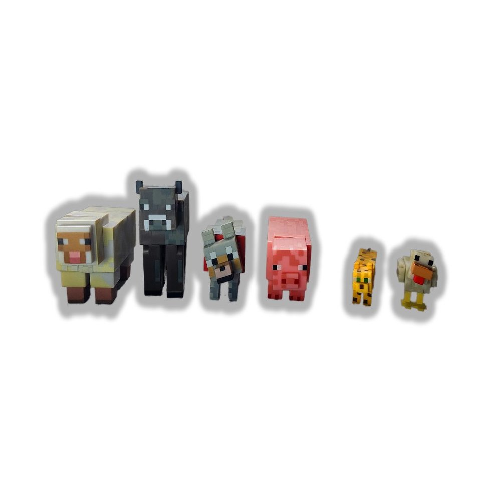 Each figure has a pixelated